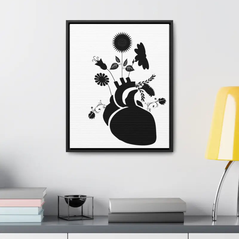 Transform your Space: Vertical Human Heart Canvas Art