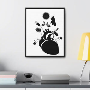 Human Heart Canvas Vertical Frame Bold Vibrant Wall Art - Dipaliz - Posters Prints & Visual Artwork