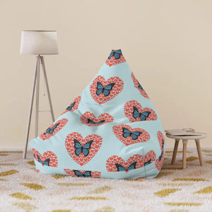 Fluttering Hearts Bean Bag Cover for Cozy Comfort - Dipaliz - 38’’ × 42’’ 29’’ / Without Insert - Slipcovers