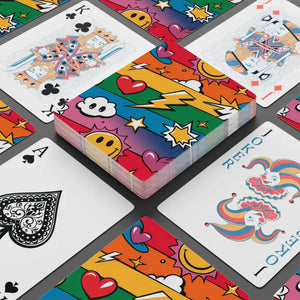 Unique Poker Playing Cards Premium 300gsm Stock Game Night - Dipaliz - 2.5’’ x 3.5’’ / White / Semi Glossy - Card Games