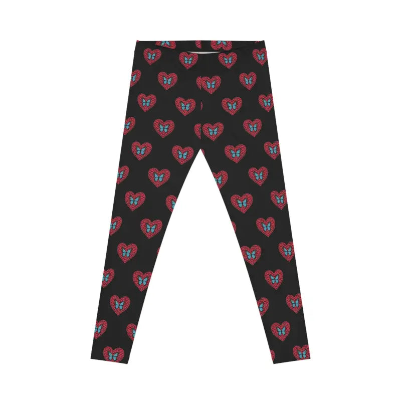 Stretchy Hearts and Butterflies Leggings: Most Comfortable Ever - All Over Prints