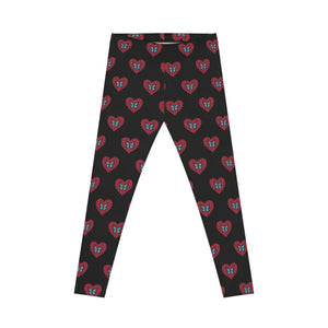 Hearts and Butterflies Leggings - Stretchy Fabric Comfort - Dipaliz