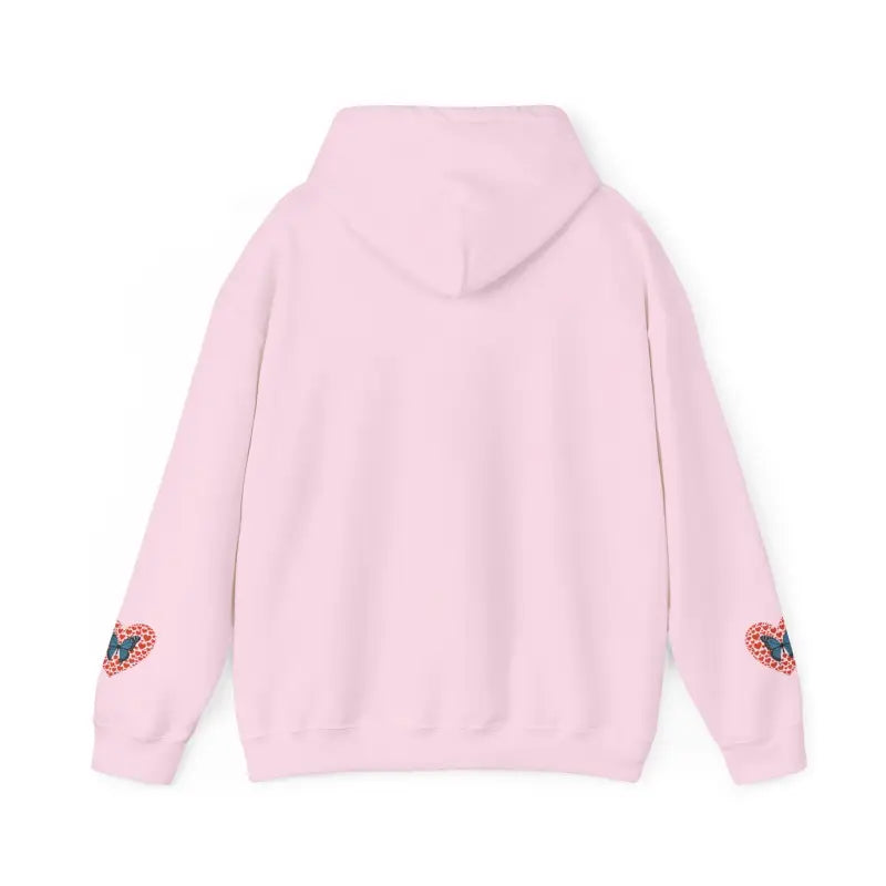 Chill Vibes Hoodie: Comfy Style with Hearts & Butterflies - Hoodie