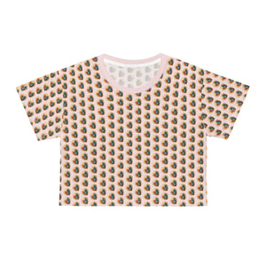 Hearts Crop Tee - All Over Print Silky Polyester - Dipaliz - T-shirts