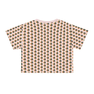 Hearts Crop Tee - All Over Print Silky Polyester - Dipaliz - T-shirts