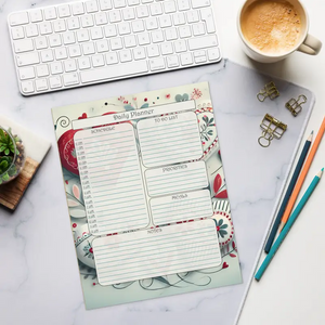 Stylish Daily Planner Notepad - Bold Vibrant Design - Dipaliz - Notepads