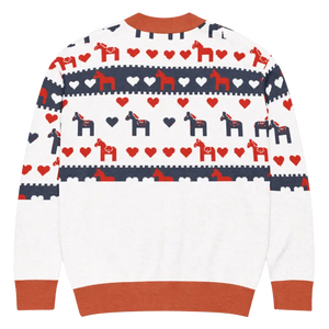 Hearts Dala Horse Knitted Cardigan - Cozy Layering Essential - Dipaliz - Cardigans