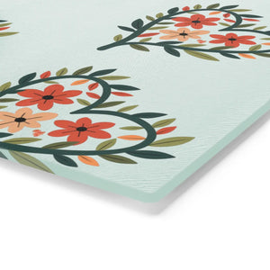 Floral Glass Cutting Board – Stylish Tempered - Dipaliz - Boards