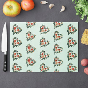 Floral Glass Cutting Board – Stylish Tempered - Dipaliz - Boards