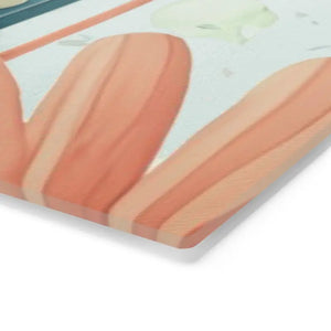 Flowers Cutting Board - Tempered Glass Hearts Design - Dipaliz - Boards