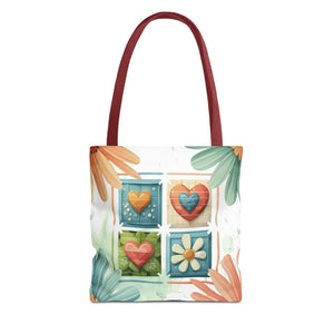 Vibrant Flowers Painting Tote Bag - Polyester Daily Essential - Dipaliz - Bags