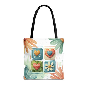 Vibrant Flowers Painting Tote Bag - Polyester Daily Essential - Dipaliz - Bags