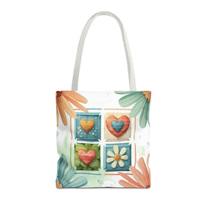 Vibrant Flowers Painting Tote Bag - Polyester Daily Essential - Dipaliz - Bags
