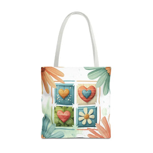 Vibrant Flowers Painting Tote Bag - Polyester Daily Essential - Dipaliz - Bags