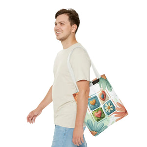Vibrant Flowers Painting Tote Bag - Polyester Daily Essential - Dipaliz - Bags