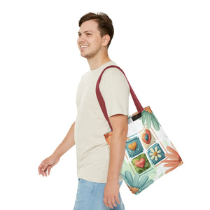 Vibrant Flowers Painting Tote Bag - Polyester Daily Essential - Dipaliz - Bags