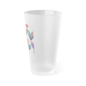Frosted Heart Pint Glasses - 16oz Party Drinkware - Dipaliz - Beer