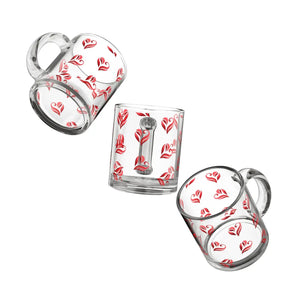 Chic Heart Coffee Lovers Cup - Heat-resistant Clear Glass - Dipaliz - Mugs