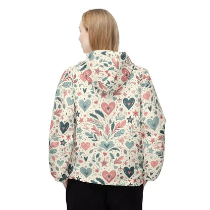 Stylish Comfort: Hearts & Leaves Unisex Windbreaker - Outerwear