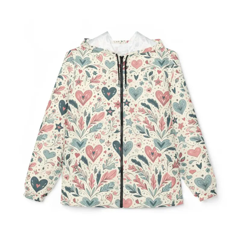 Stylish Comfort: Hearts & Leaves Unisex Windbreaker - Outerwear