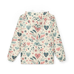 Stylish Hearts and Leaves Unisex Windbreaker - Dipaliz - Windbreakers