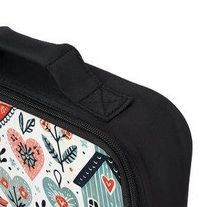 Vibrant Heart Pattern Lunch Bag - Durable Polyester - Dipaliz - Bags