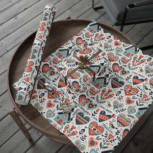 Stylish Hearts Wrapping Paper - Vibrant Glossy Design - Dipaliz - Products