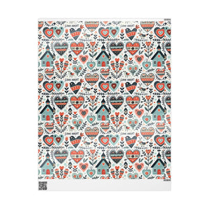 Stylish Hearts Wrapping Paper - Vibrant Glossy Design - Dipaliz - Products