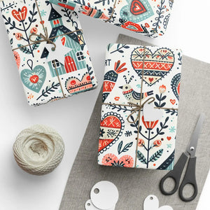 Stylish Hearts Wrapping Paper - Vibrant Glossy Design - Dipaliz - Products