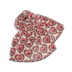 Stunning Roses Pattern Poly Scarf - Chic Heart Design - Dipaliz - Scarves & Shawls