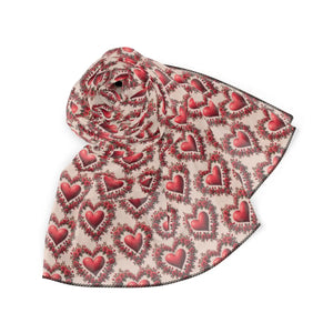 Stunning Roses Pattern Poly Scarf - Chic Heart Design - Dipaliz - Scarves & Shawls