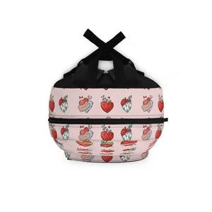 Vibrant Hearts Backpack - Valentine Themed Polyester - Dipaliz - Backpacks