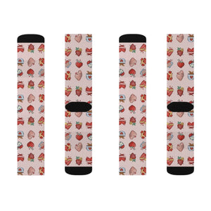 Bold Valentine Sublimation Socks - Ribbed Comfort - Dipaliz