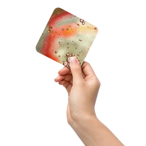 Heat Resistant Hardwood Coasters Abstract Circles Bold Design Dipaliz