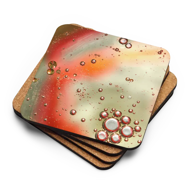 Transform your Space with Abstract Circles Heat-resistant Coasters - Kitchen and Dining