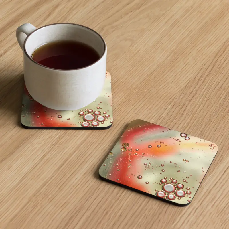 Transform your Space with Abstract Circles Heat-resistant Coasters - Kitchen and Dining