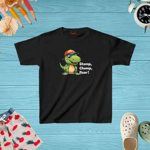 Kids Dinosaur Heavy Cotton Tee - Roar Adventure - Dipaliz - T-shirts