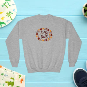 Youth Crewneck Brushed Fleece Cozy Fall Style Sweatshirt - Dipaliz - Sport Grey / Xs - Sweatshirts