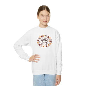 Youth Crewneck Brushed Fleece Cozy Fall Style Sweatshirt - Dipaliz - Sweatshirts
