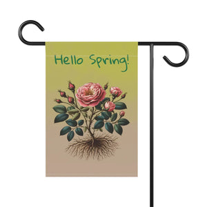 Vibrant Rose Plant House Banner Poly Poplin - Dipaliz - Flags & Windsocks