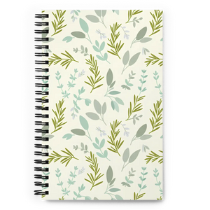 Botanical Herb Garden Spiral Notebook - Smooth Pages - Dipaliz - Journals