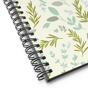 Botanical Herb Garden Spiral Notebook - Smooth Pages - Dipaliz - Journals