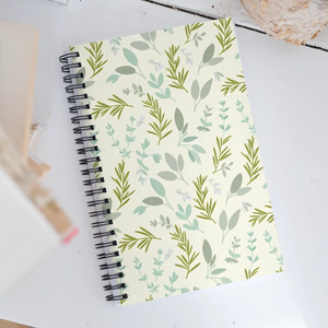 Botanical Herb Garden Spiral Notebook - Smooth Pages - Dipaliz - Journals