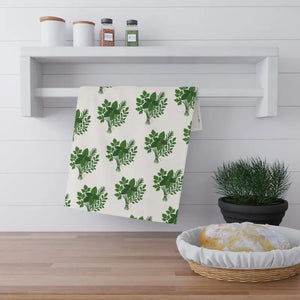 Herb Garden Tea Towels Rustic Charm Botanical Kitchen - Dipaliz