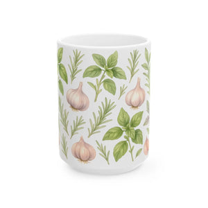 Seaside Shells Ceramic Mug - Hand-painted Ocean Design - Dipaliz - 15oz