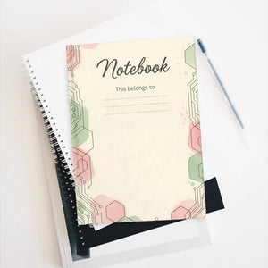 Hexagon Floral Notebook - Soft Pastel Journal with Matte Cover - Dipaliz - Paper Products