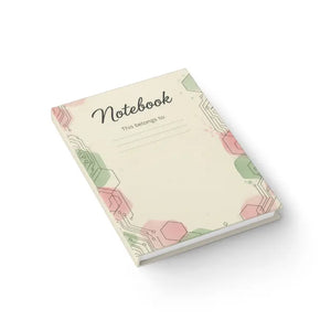 Hexagon Floral Notebook - Soft Pastel Journal with Matte Cover - Dipaliz - Paper Products