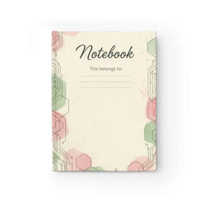 Hexagon Floral Notebook - Soft Pastel Journal with Matte Cover - Dipaliz - Paper Products