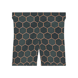 Premium Women’s Biker Shorts - Hexagon Pattern Active - Dipaliz