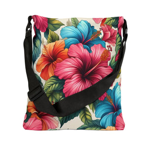 Vibrant Hibiscus Tote Bag - Bold Floral Everyday Style - Dipaliz - Bags